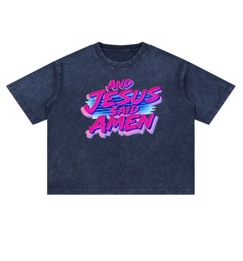 Retro Jesus said Amen T-shirt