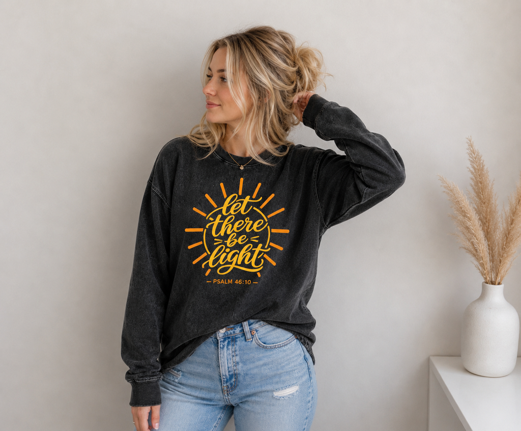 Let There Be Light Black Long Sleeve