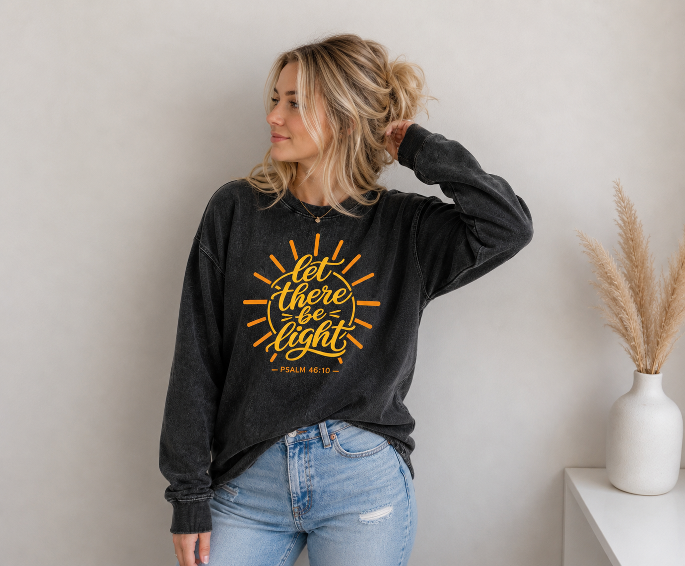 Let There Be Light Black Long Sleeve